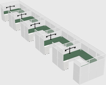 U-shaped cubicle