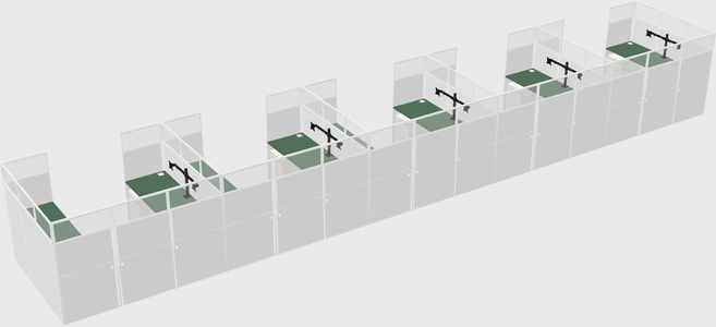 U-shaped cubicle