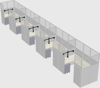 U-shaped cubicle