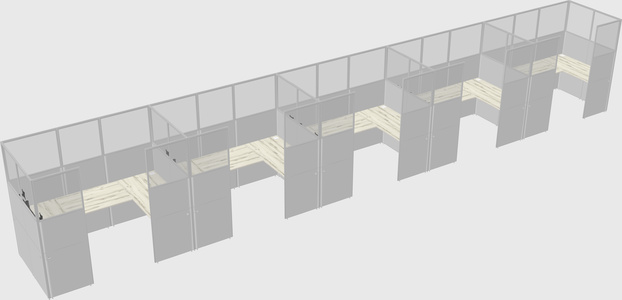 U-shaped cubicle