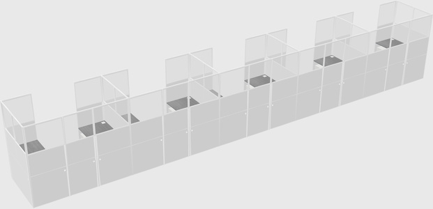 U-shaped cubicle