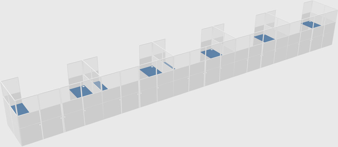 U-shaped cubicle
