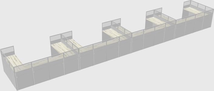 Cabine en u