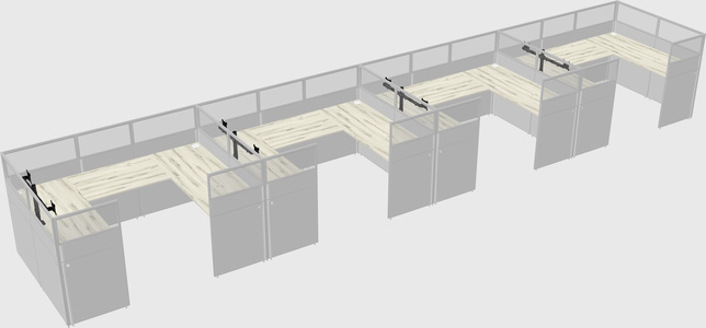 U-shaped cubicle