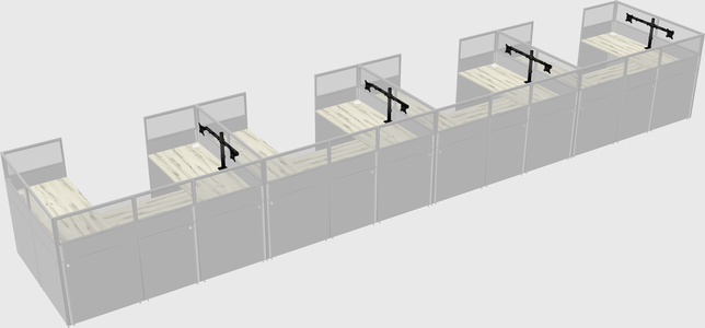 U-shaped cubicle