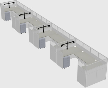 U-shaped cubicle