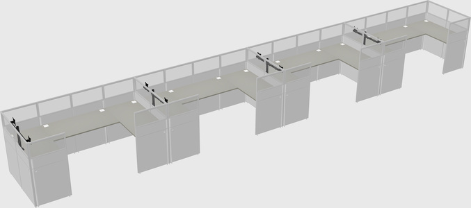 U-shaped cubicle