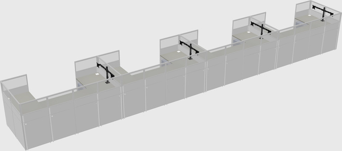 U-shaped cubicle