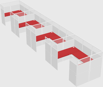 U-shaped cubicle