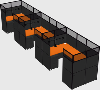 U-shaped cubicle