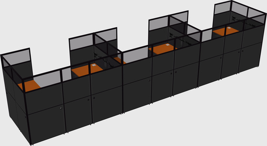 U-shaped cubicle