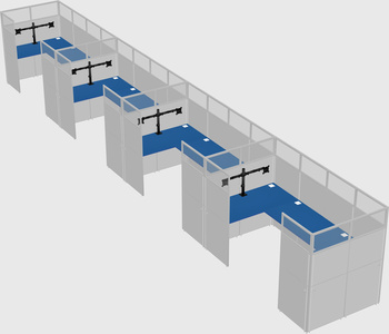 U-shaped cubicle