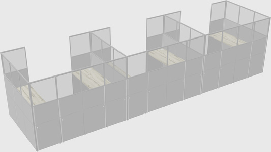 U-shaped cubicle