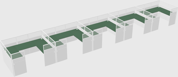 U-shaped cubicle