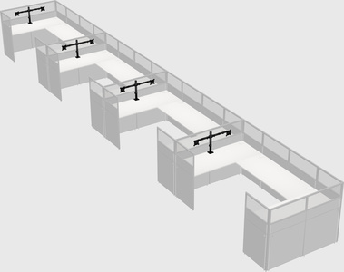 U-shaped cubicle