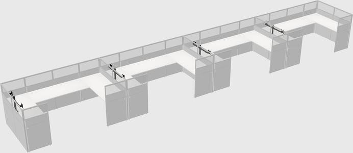 U-shaped cubicle