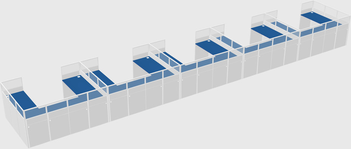 U-shaped cubicle