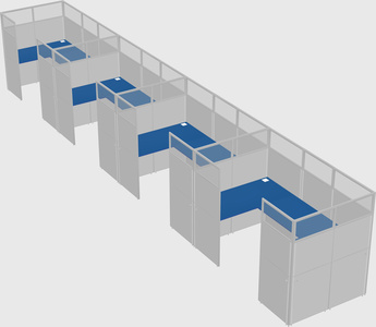 U-shaped cubicle