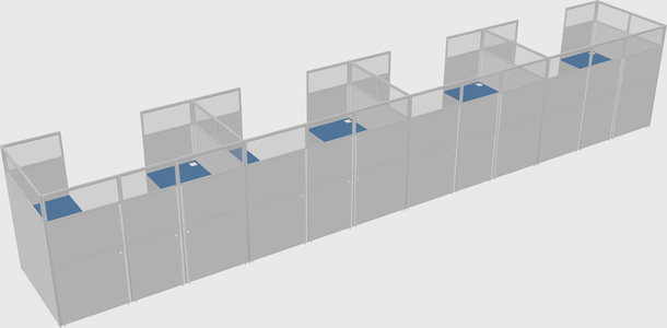 U-shaped cubicle