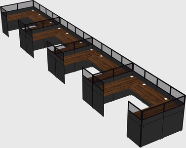 U-shaped cubicle