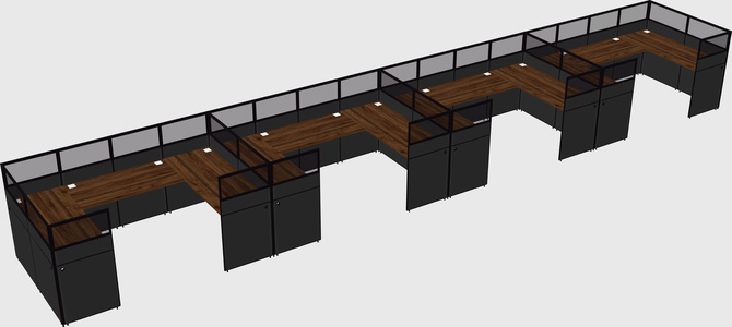 U-shaped cubicle