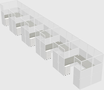 U-shaped cubicle