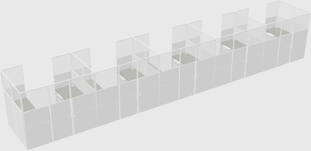 U-shaped cubicle
