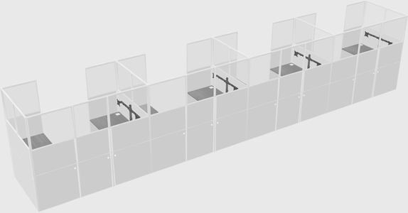 U-shaped cubicle