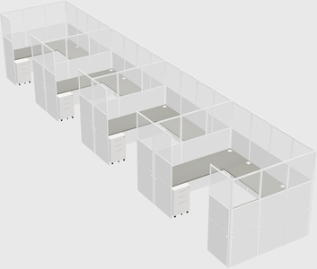 U-shaped cubicle