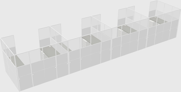 U-shaped cubicle