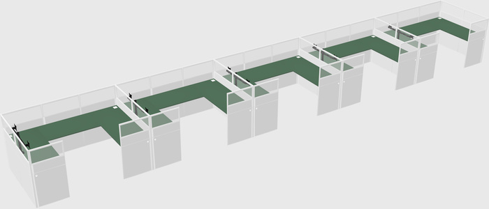U-shaped cubicle