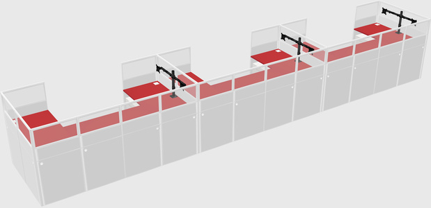 U-shaped cubicle
