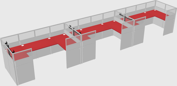 U-shaped cubicle