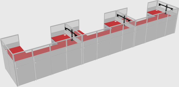 U-shaped cubicle