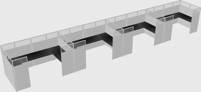 U-shaped cubicle