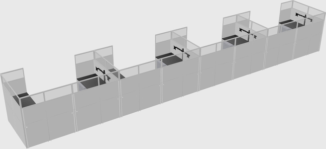 U-shaped cubicle