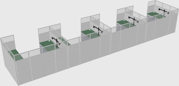 U-shaped cubicle