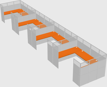 U-shaped cubicle