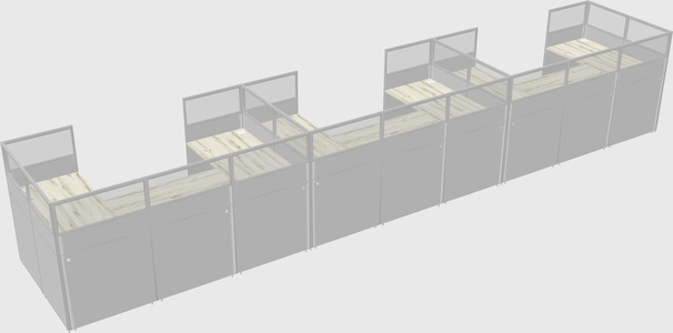 Cabine en u