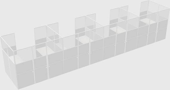 U-shaped cubicle