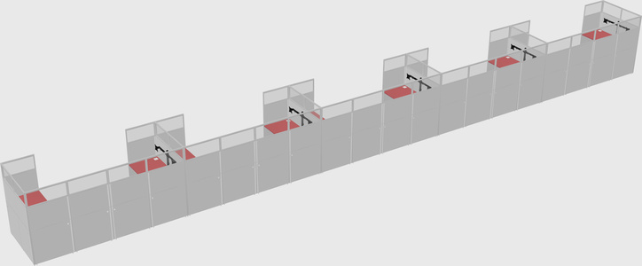 U-shaped cubicle