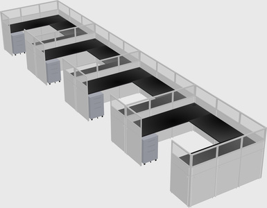U-shaped cubicle
