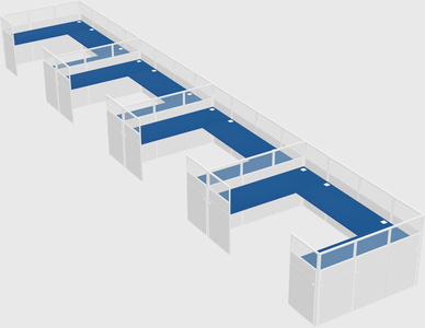 U-shaped cubicle