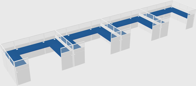 U-shaped cubicle