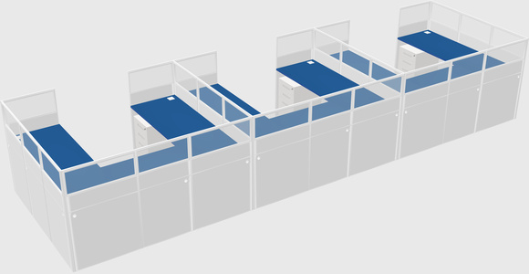 U-shaped cubicle