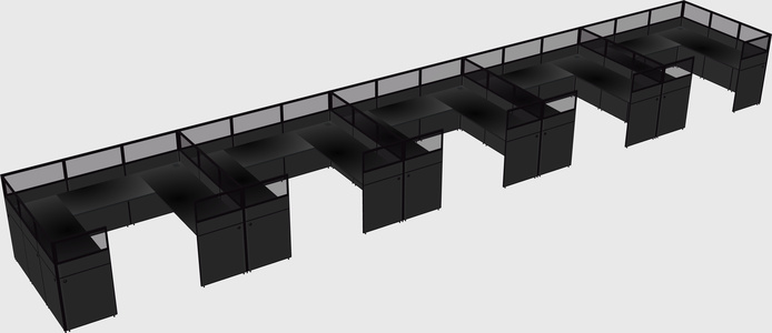 U-shaped cubicle