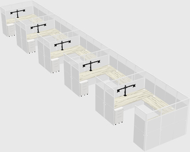 U-shaped cubicle