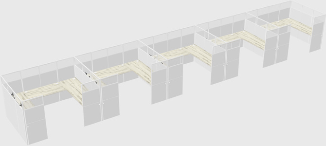 U-shaped cubicle