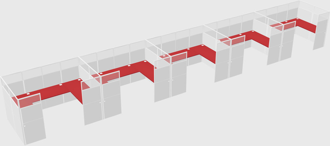 U-shaped cubicle