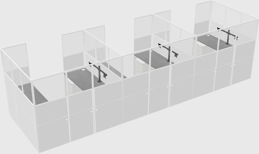 U-shaped cubicle